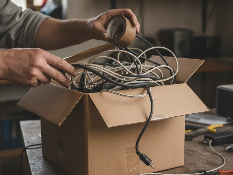 Schritt 2: Kabel verpacken