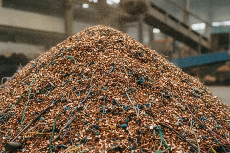 Metallgranulat aus recycelten Kabeln – Urban Mining in der Praxis